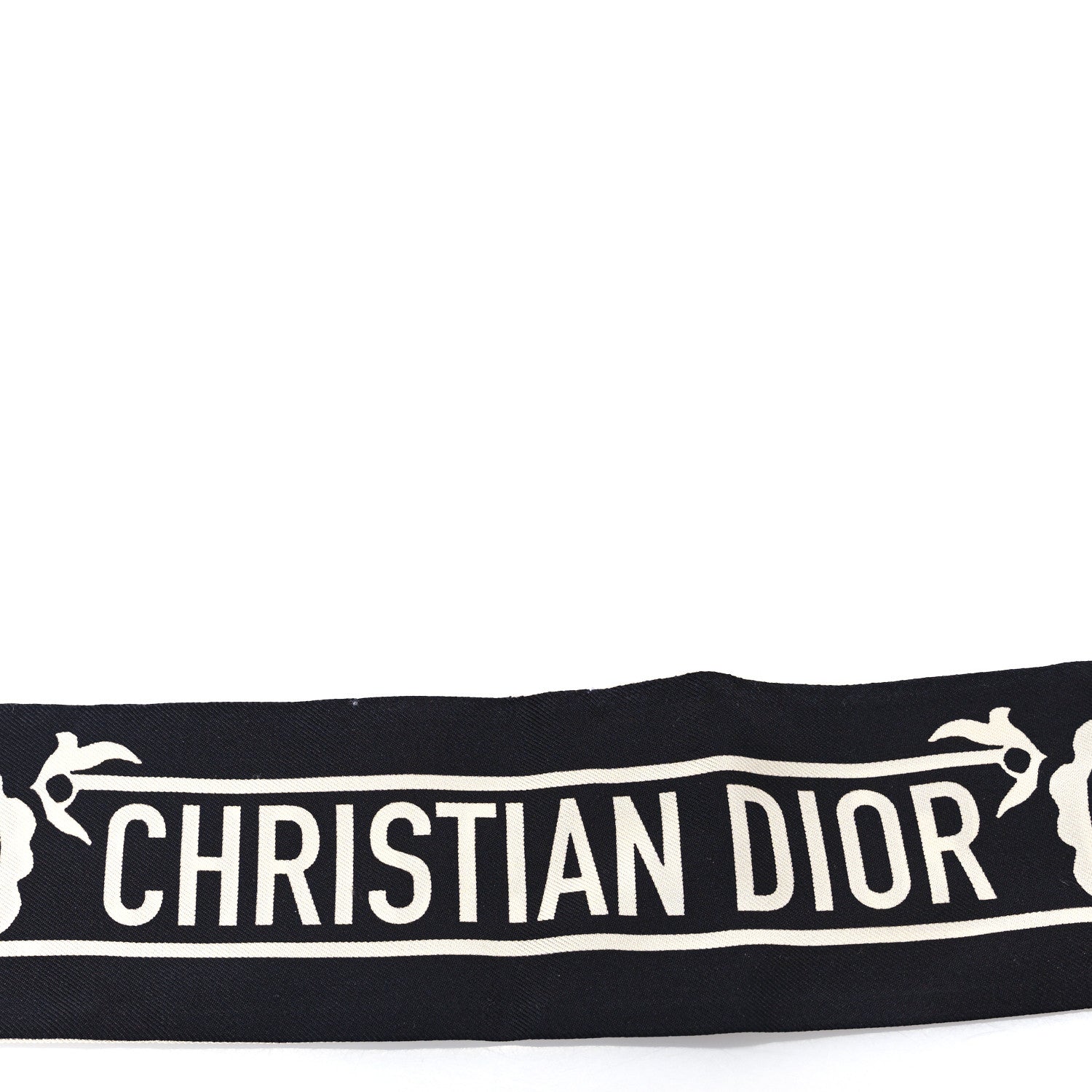 Christian Dior Silk Mexican Flowers Mitzah Scarf Black 3 of 3