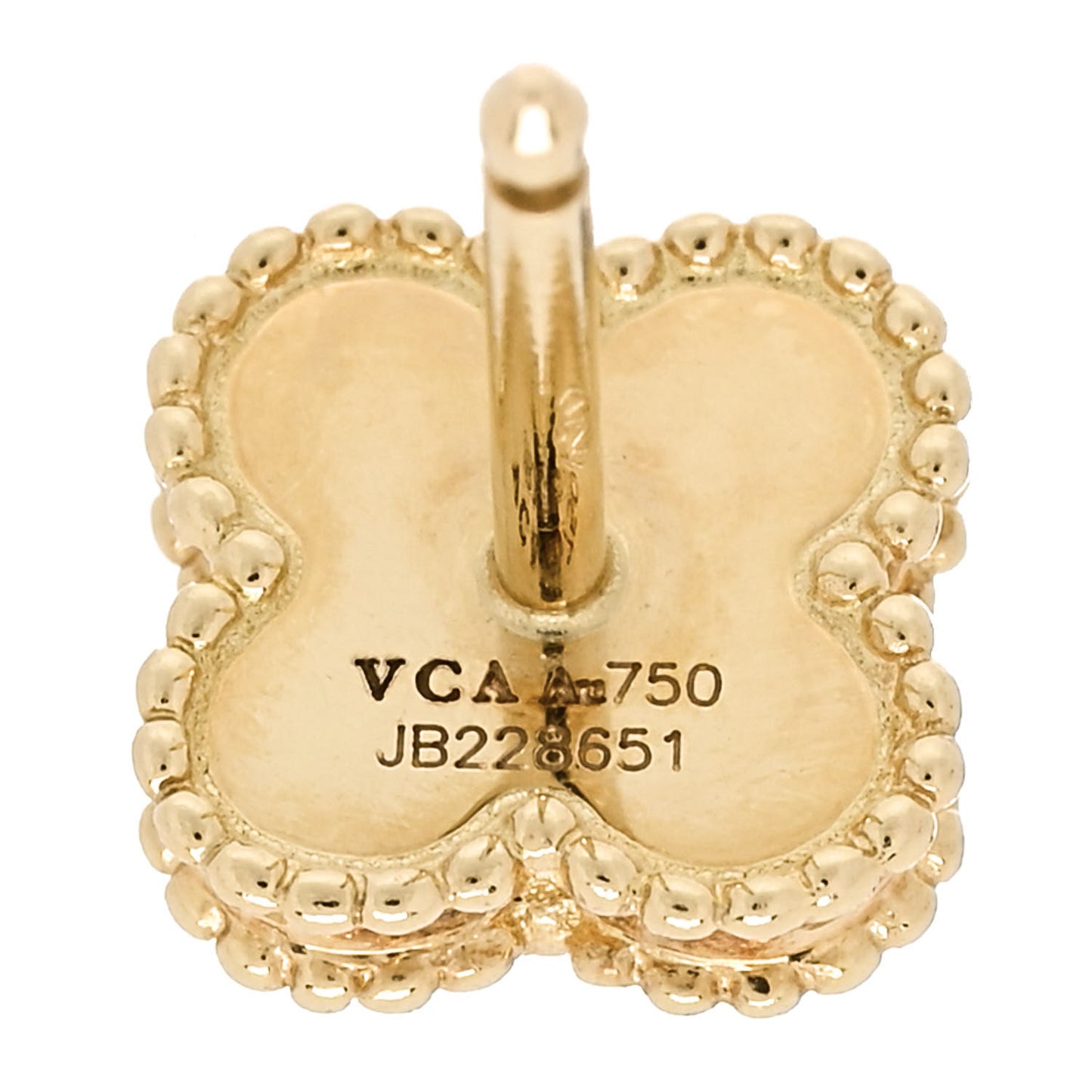 18K Yellow Gold Mother of Pearl Sweet Alhambra Earrings