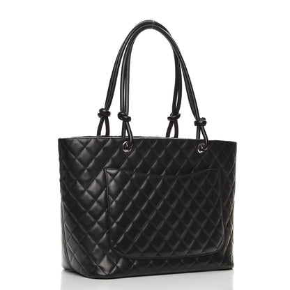Chanel Calfskin Quilted Large Cambon Tote Black 3 of 9