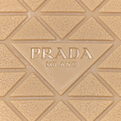 Prada Metallic Nappa Triangle Logo Espadrilles 38 Platino 8 of 9