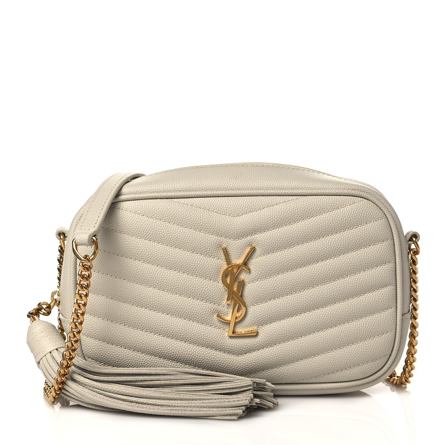 Saint Laurent Grain De Poudre Matelasse Monogram Mini Lou Camera Bag Crema Soft 1 of 11