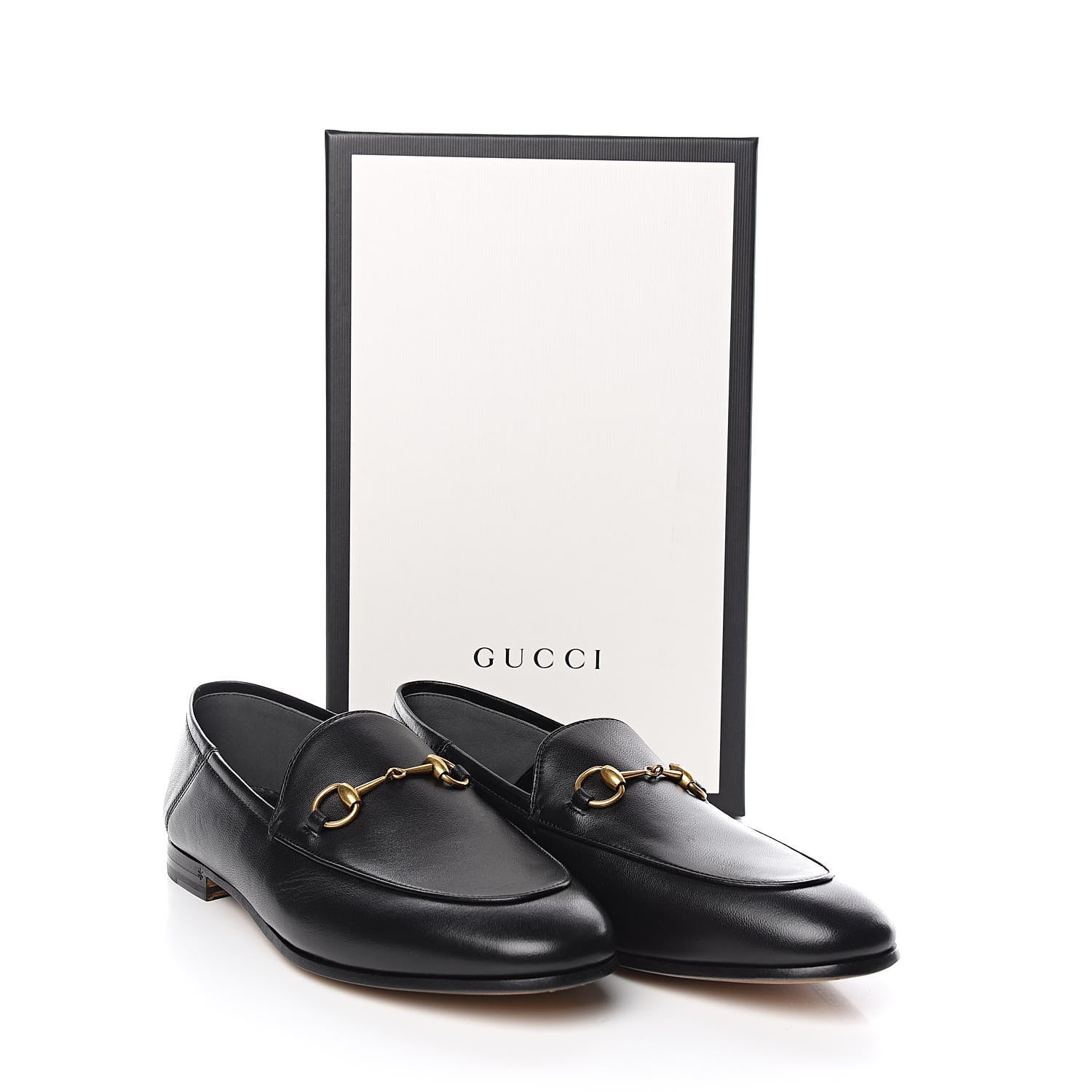 Gucci Lambskin Womens Brixton Horsebit Loafers 40 Black 9 of 9