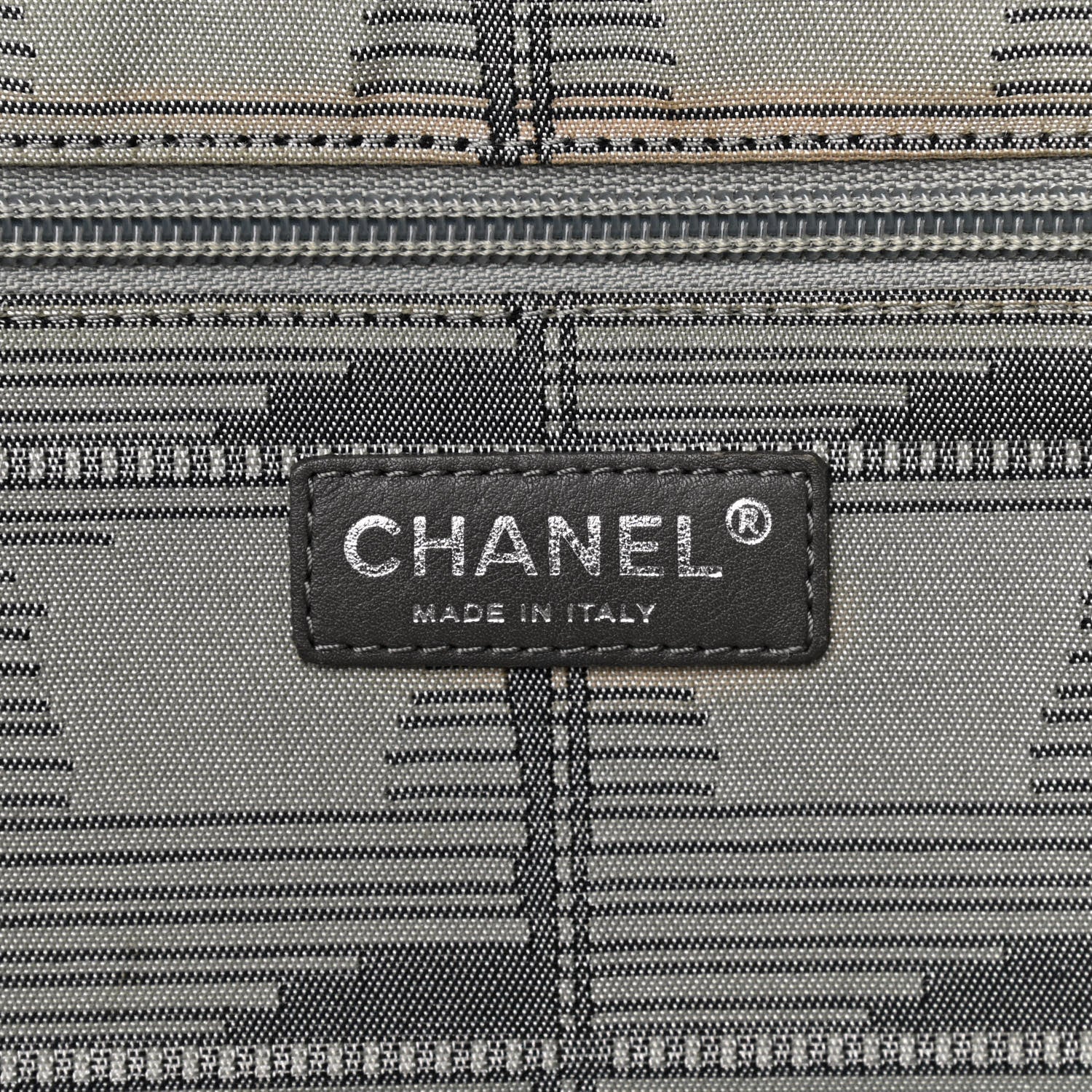 Chanel Nylon Travel Shopping Tote Pink Grey 10 of 12