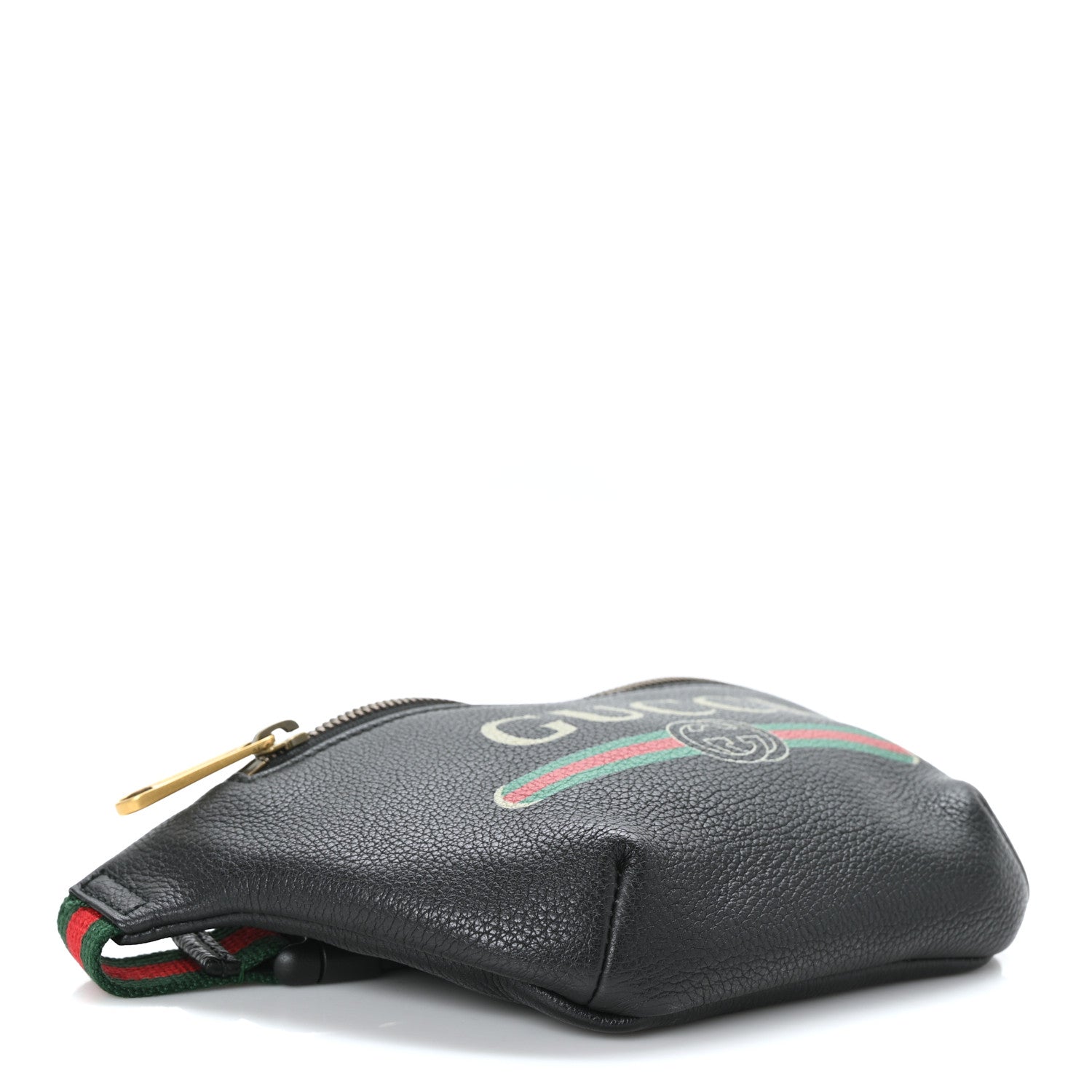 Gucci Grained Calfskin Small Logo Belt Bag Black 4 of 9