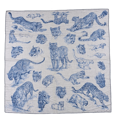 Hermes Cashmere Silk Dans L'atelier Shawl 140 1 of 3