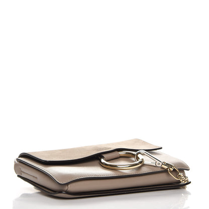 Chloe Suede Calfskin Small Faye Shoulder Bag Motty Grey 4 of 7