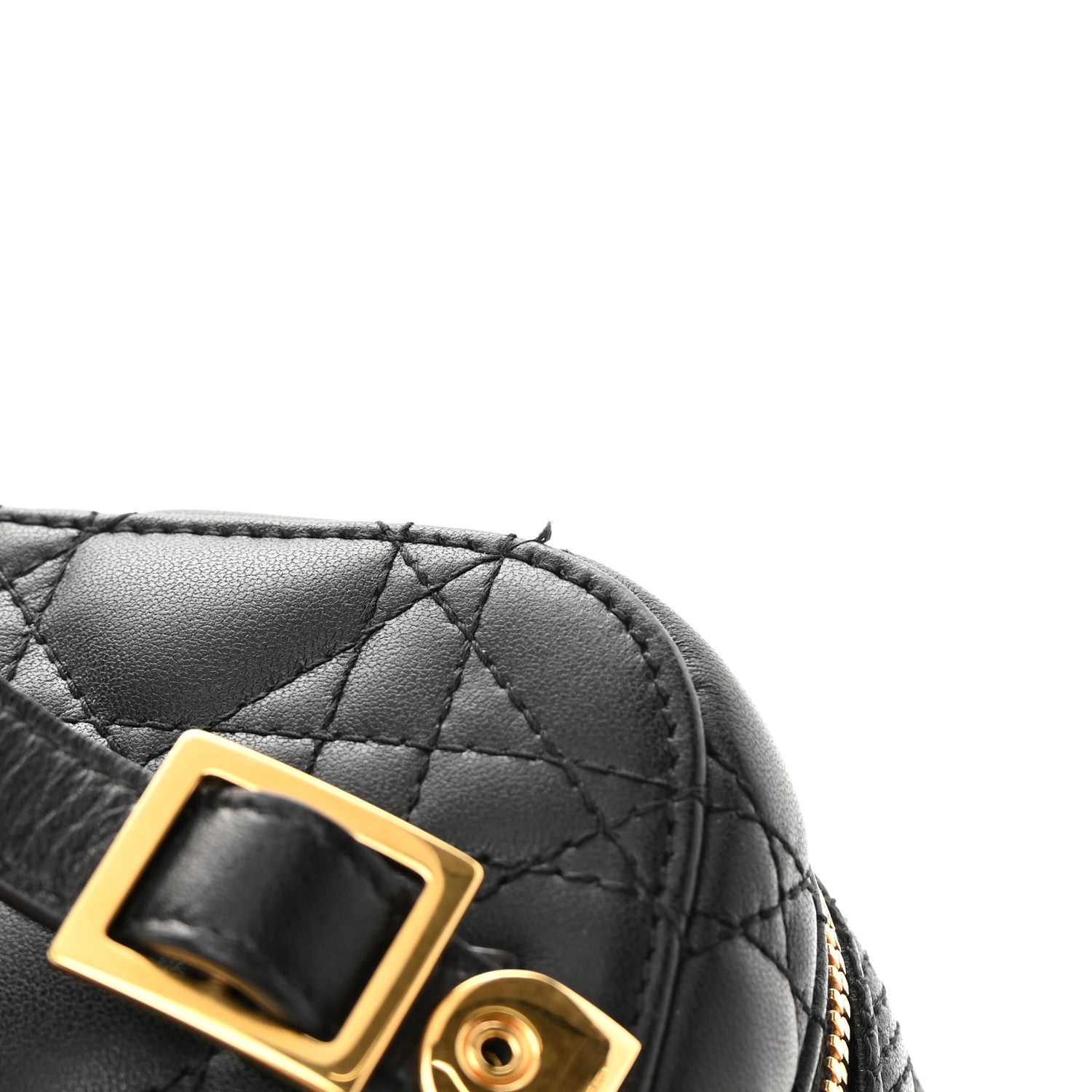 Christian Dior Lambskin Cannage Small Diortravel Vanity Case Black 13 of 19