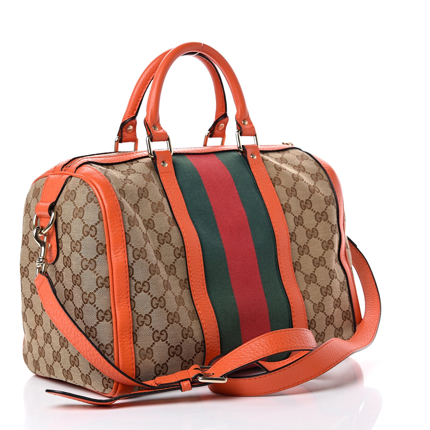 Monogram Vintage Web Medium Boston Orange
