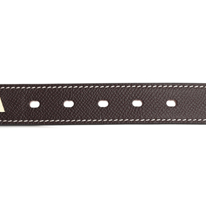 Hermes Epsom Tresse Dog Collar L Rouge Sellier Nata Sesame 3 of 7