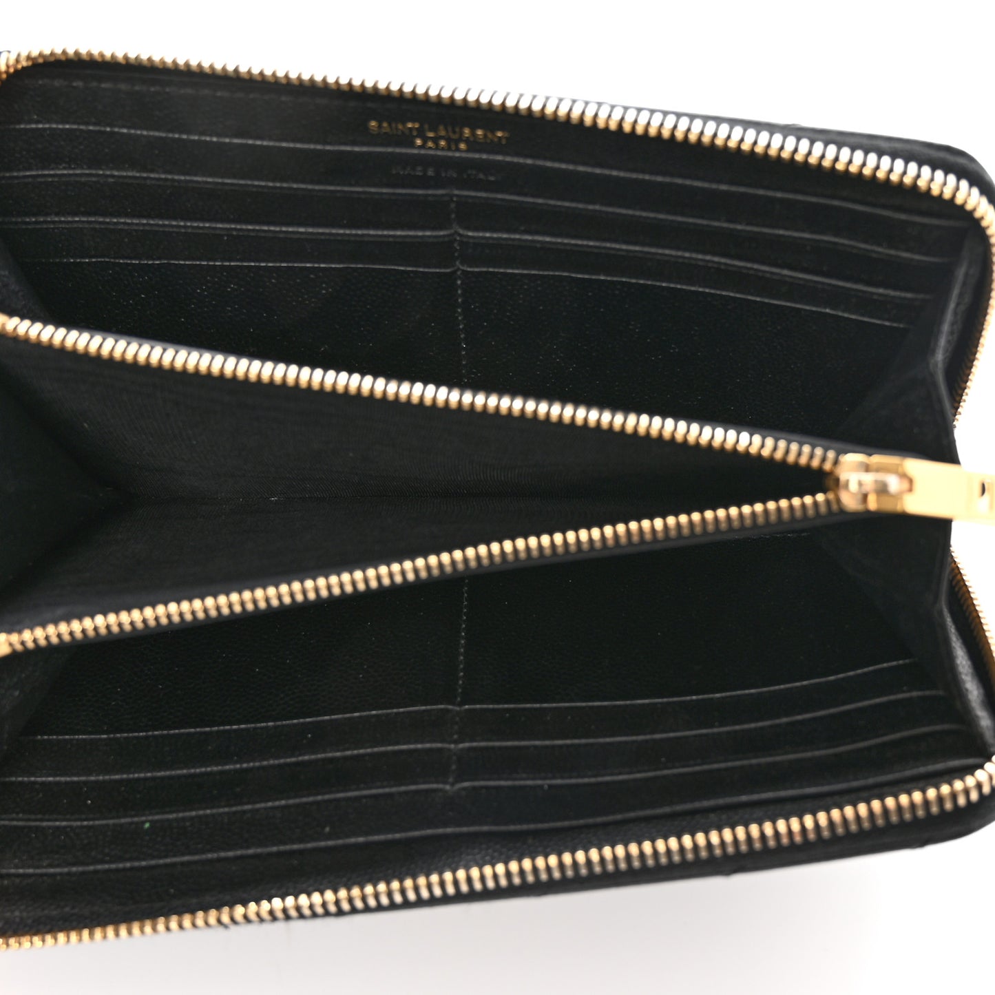 Grain De Poudre Matelasse Chevron Monogram Zip Around Wallet Black