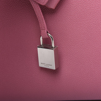 Saint Laurent Grained Calfskin Small Sac De Jour Dark Rose 28 of 33