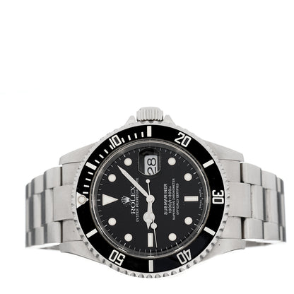 Rolex Stainless Steel 40mm Oyster Perpetual Submariner Date Watch Black 16610 2 of 4