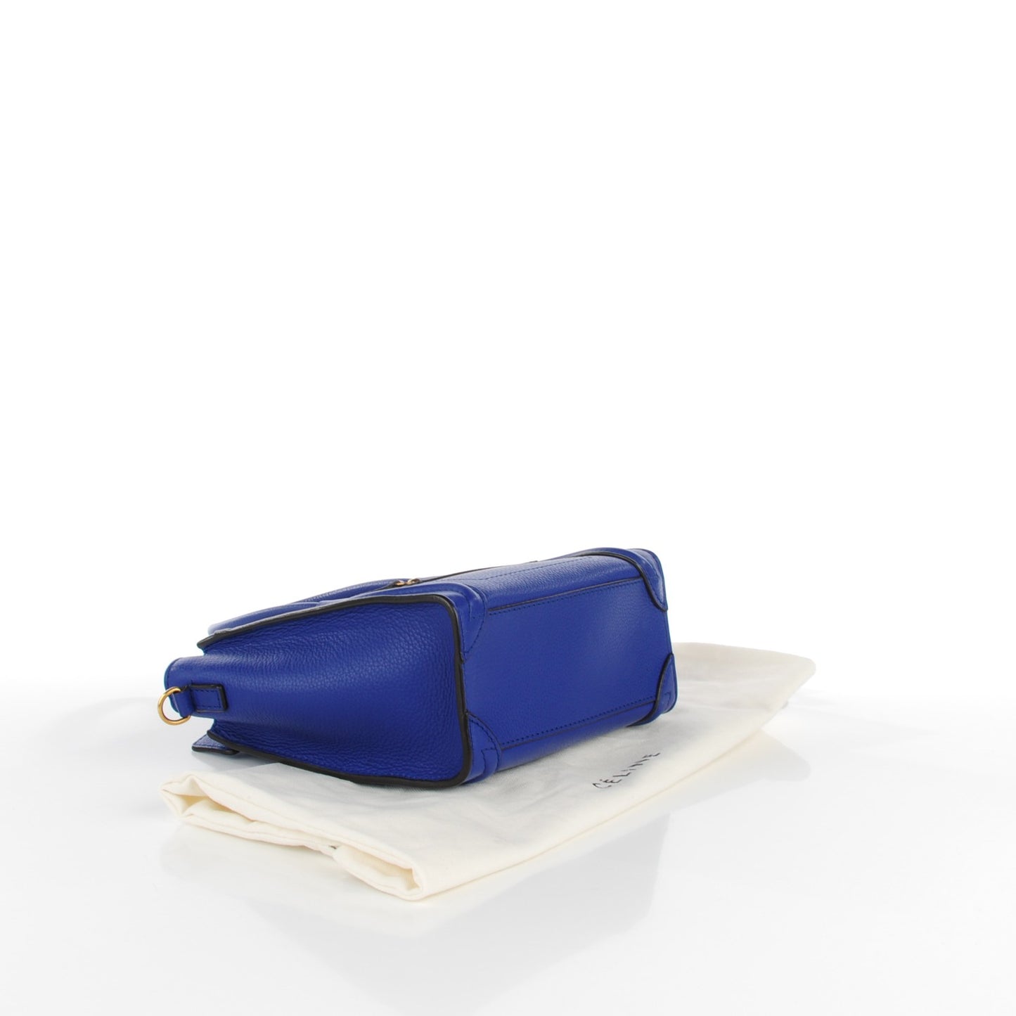 Drummed Calfskin Nano Luggage Indigo