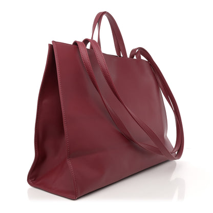 Telfar Vegan Leather Large Shopping Bag Oxblood 3 of 12