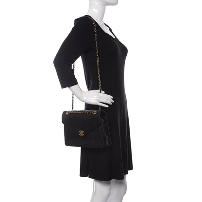 Chanel Lambskin Chevron Quilted Medium Envelope Flap Black 2 of 13