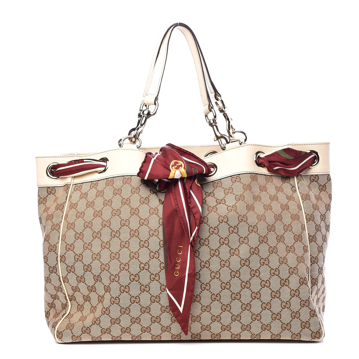 Gucci Monogram Large Positano Tote Off White 1 of 9