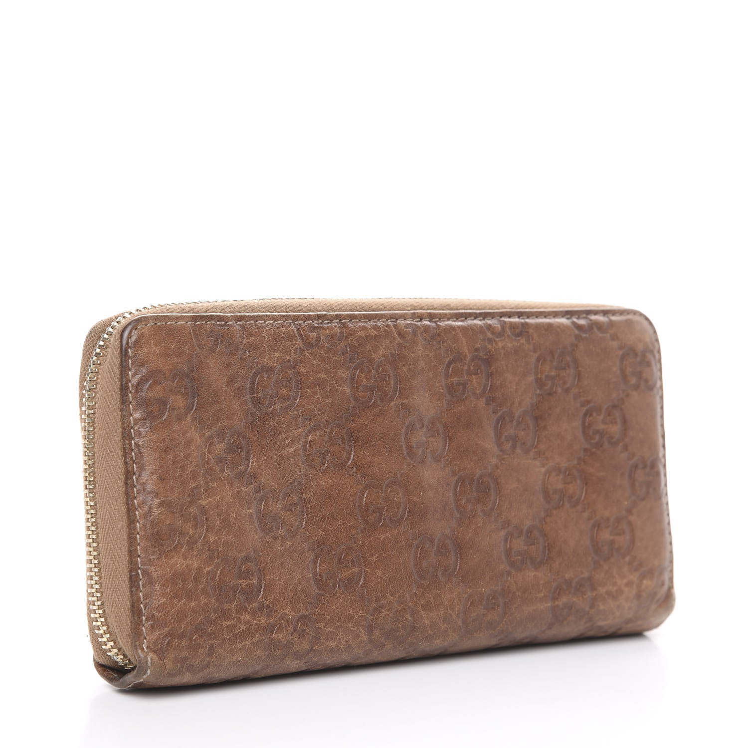 Gucci Guccissima Bamboo Tassel Zip Around Wallet Light Brown 3 of 15