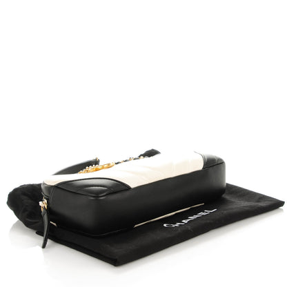 Chanel Calfskin Chevron Camera Case Dark White 4 of 9