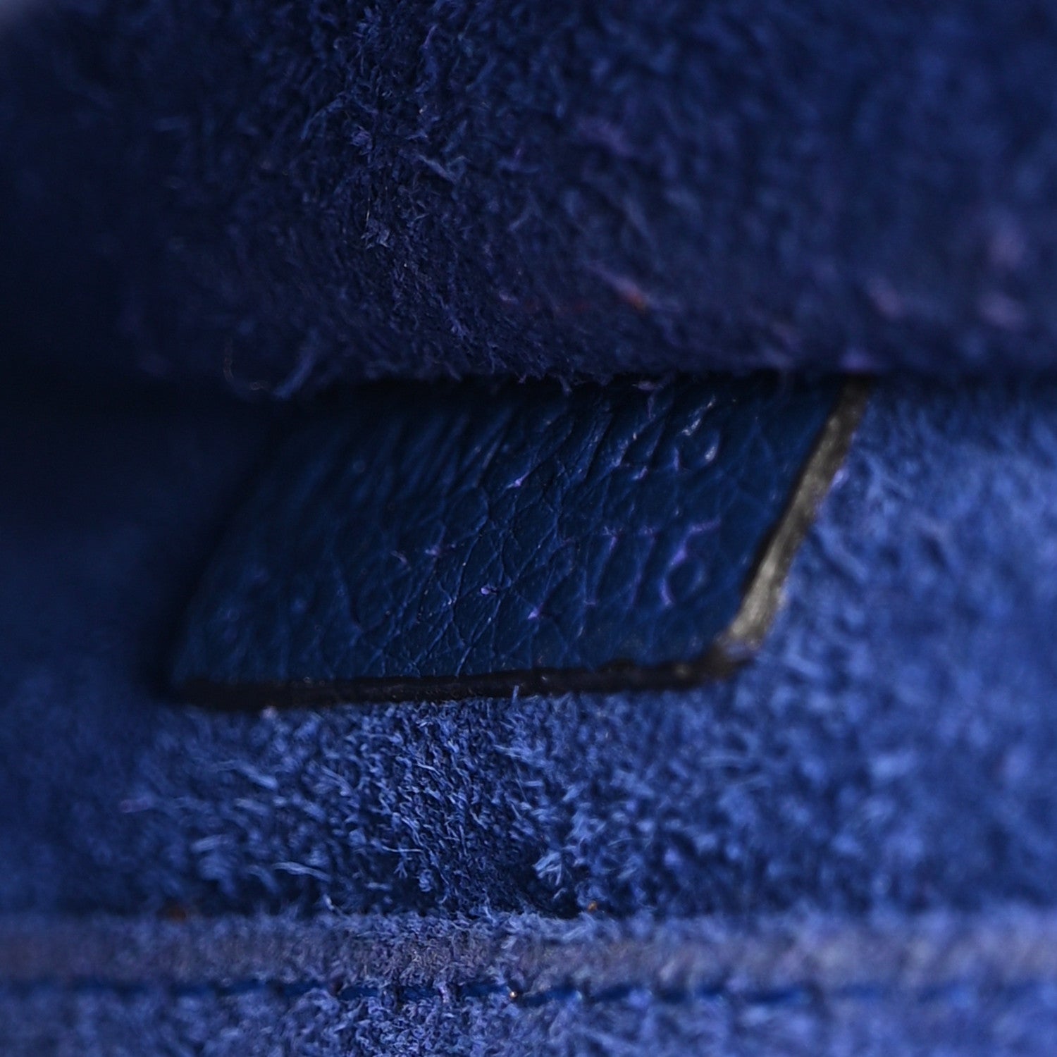 Celine Drummed Calfskin Nano Luggage Indigo 7 of 13