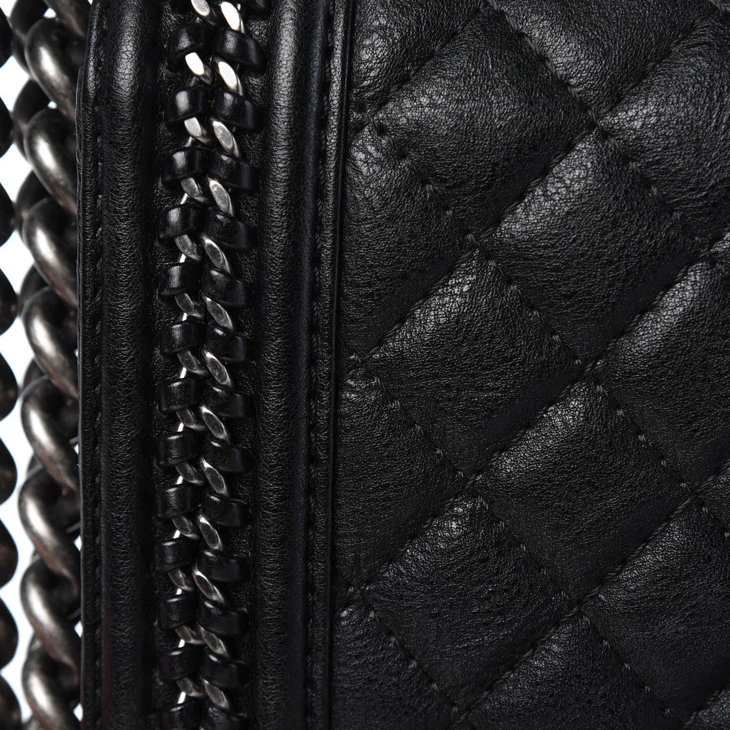 Chanel Calfskin Quilted New Medium Boy Top Handle Flap Black 15 of 16