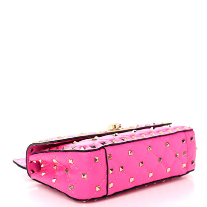 Valentino Garavani Nappa Small Rockstud Spike Shoulder Bag Shadow Pink 4 of 9