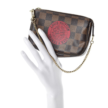 Louis Vuitton Damier Ebene Complice Trunks and Bags Mini Pochette Accessories Red 2 of 8