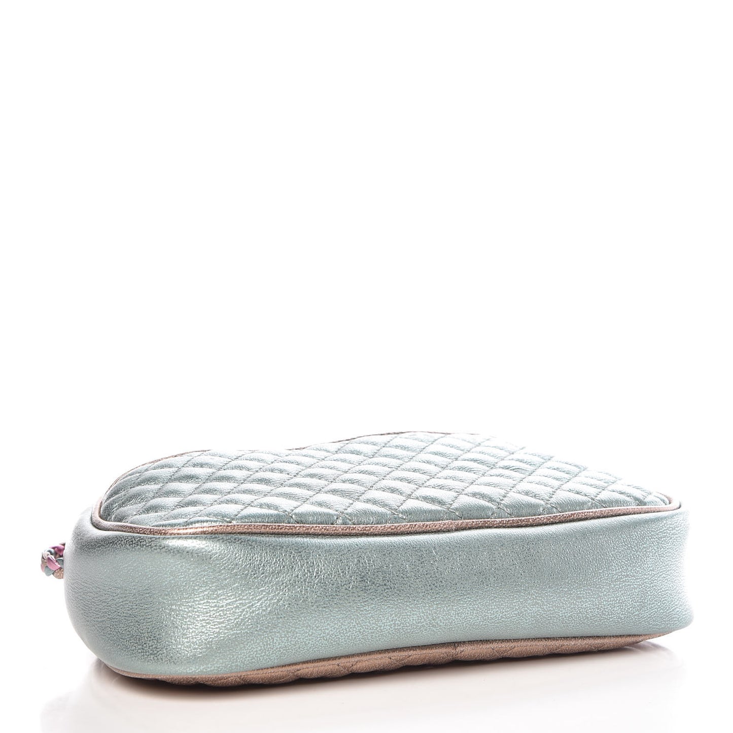 Laminated Nappa Trapuntata Mini Zumi Dome Shoulder Bag Rosa Lago Rame