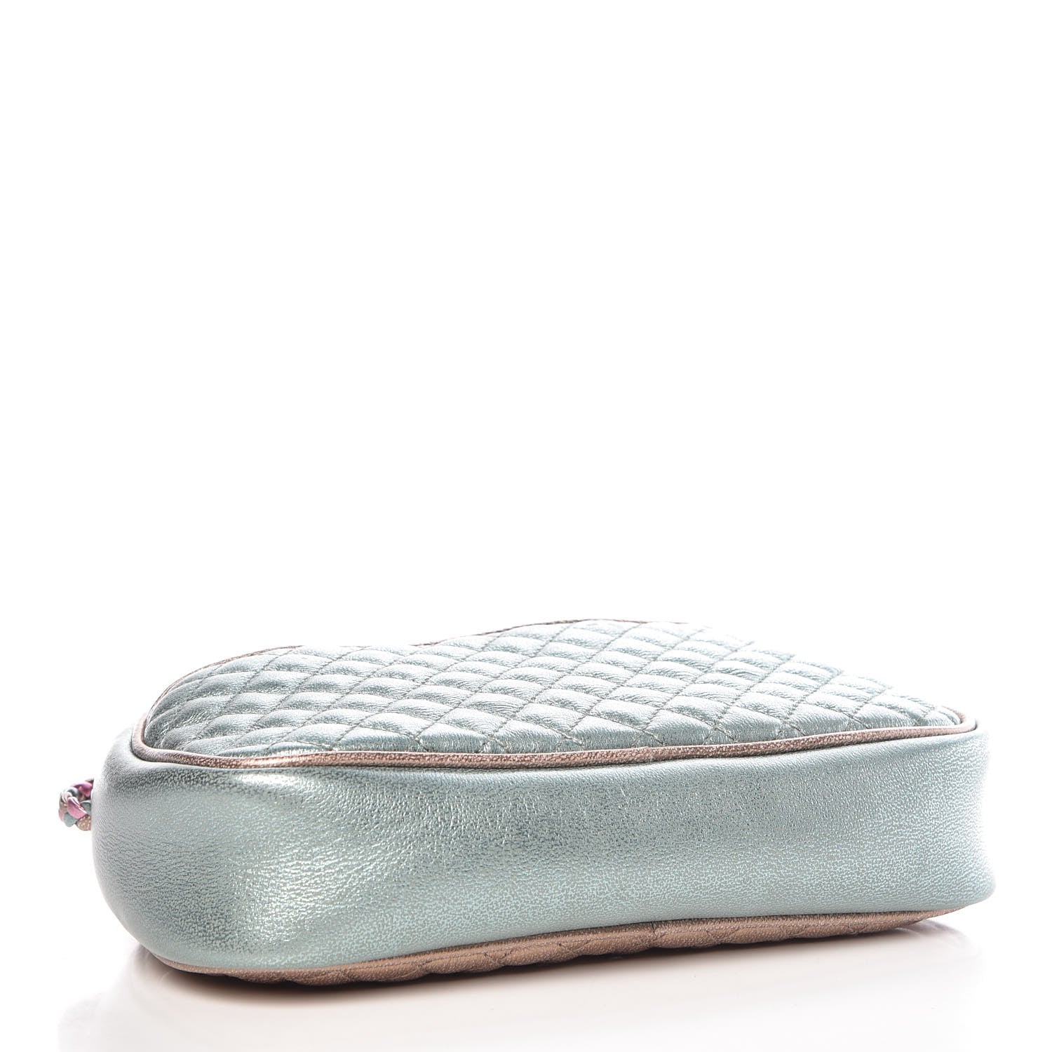 Gucci Laminated Nappa Trapuntata Mini Zumi Dome Shoulder Bag Rosa Lago Rame 4 of 9