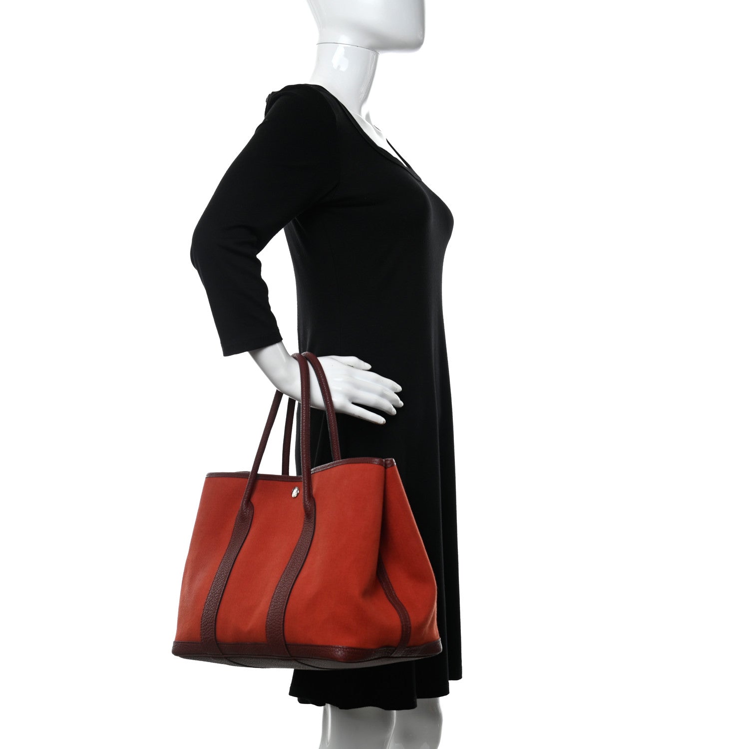 Hermes Chevron Herringbone Toile Negonda Garden Party 36 Rouge Tomate Rouge H 2 of 16