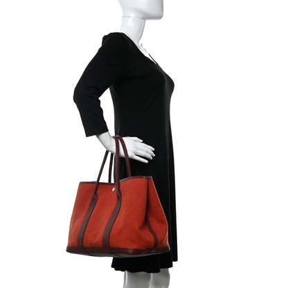 Hermes Chevron Herringbone Toile Negonda Garden Party 36 Rouge Tomate Rouge H 2 of 16