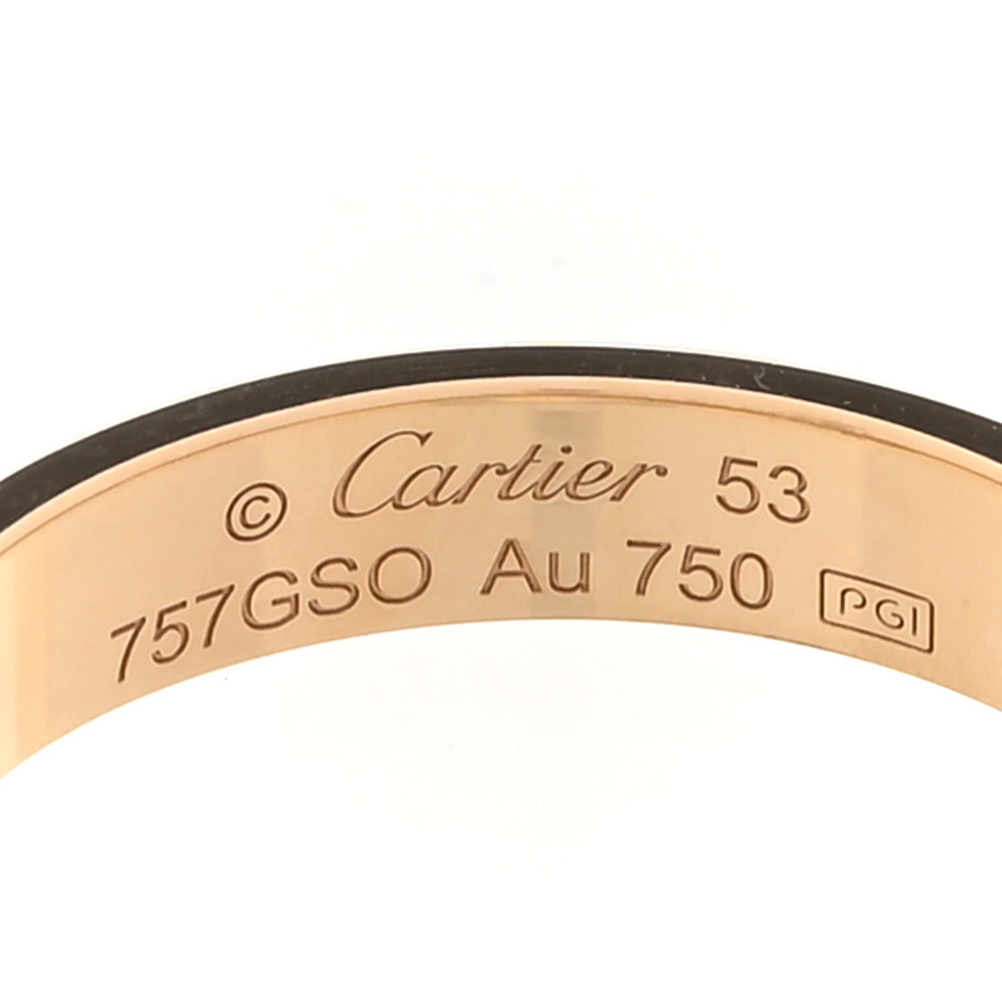 18K Yellow Gold 3.5mm LOVE Wedding Band Ring 53 6.5