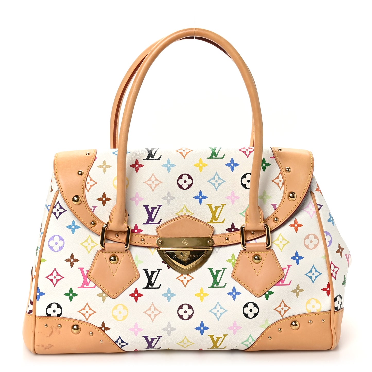 Monogram Multicolor Beverly GM White