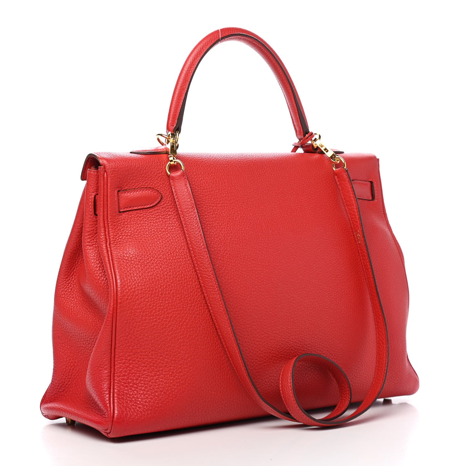 Hermes Togo Kelly Retourne 35 Rouge Casaque 2 of 9