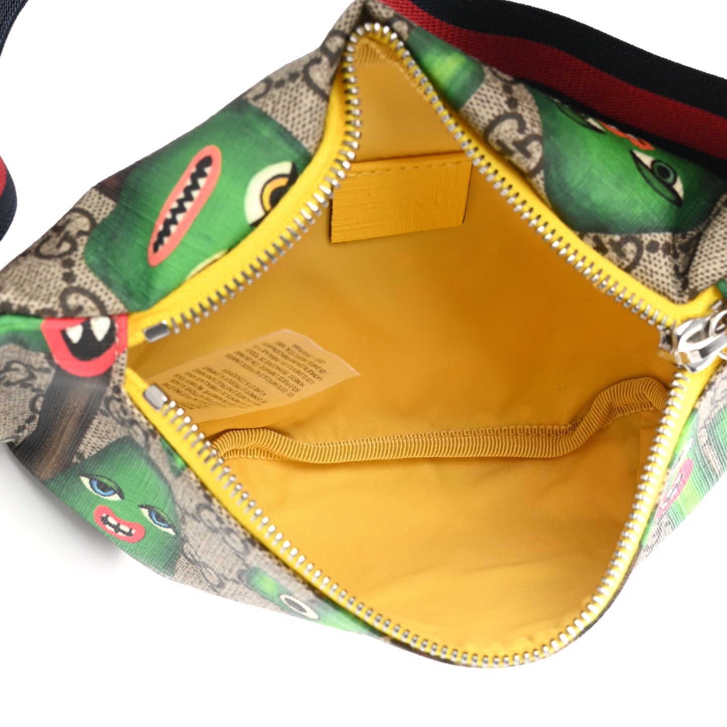 GG Supreme Monogram Smiling Plants Childrens Belt Bag Multicolor