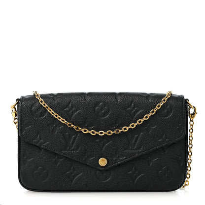 Louis Vuitton Empreinte Pochette Felicie Chain Wallet Black 1 of 11