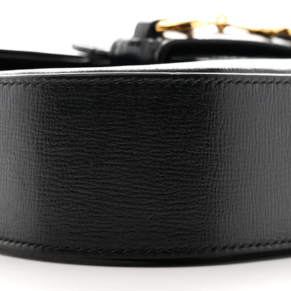 Gucci Azalea Calfskin Web Mini Horsebit 1955 Shoulder Bag Black 9 of 11