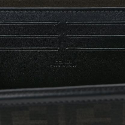 Fendi FF Eclissi Jacquard Vitello King Baguette Soft Trunk Tobacco Moro Black 6 of 12