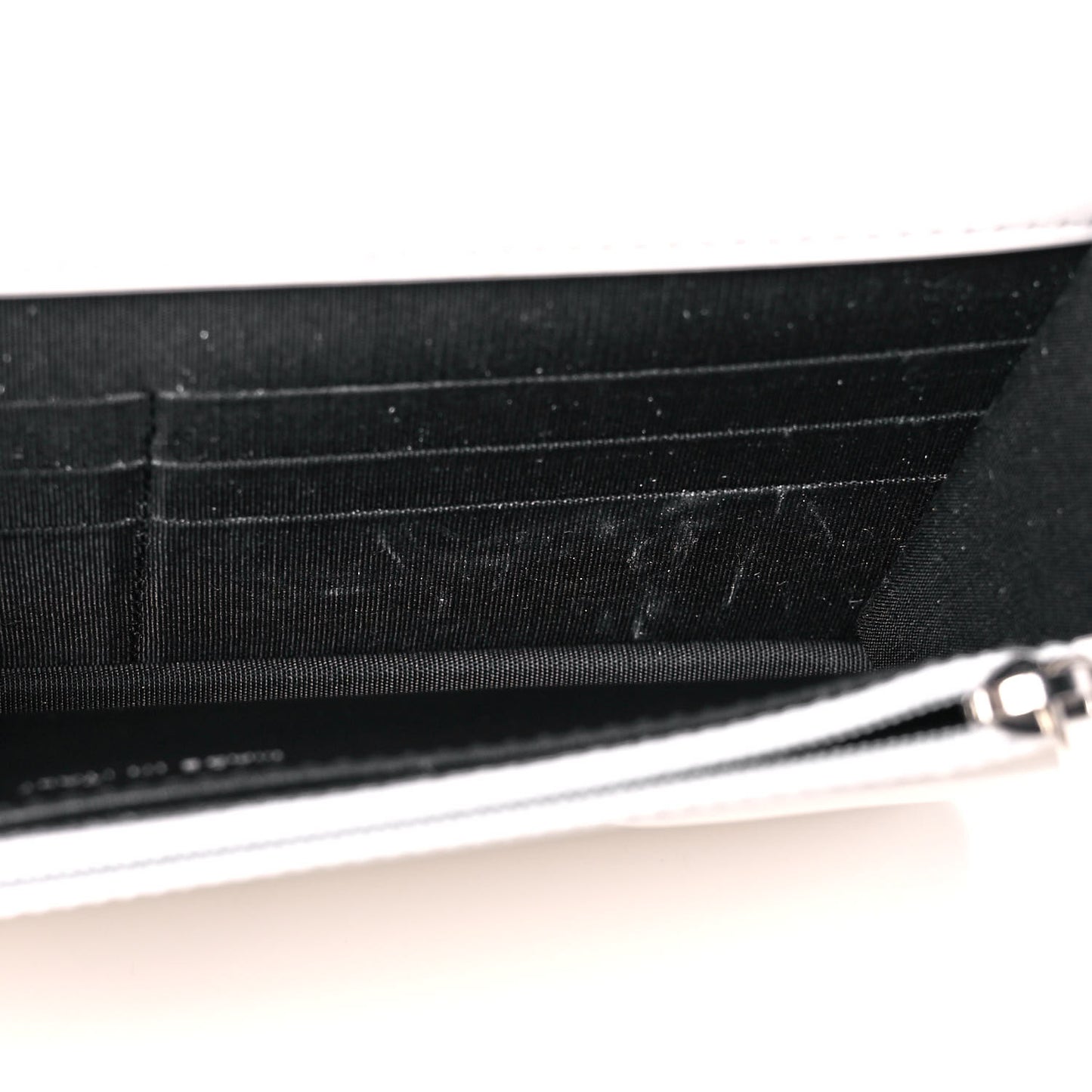 Glossy Calfskin Quilted Chanel 19 Wallet On Chain WOC White Black