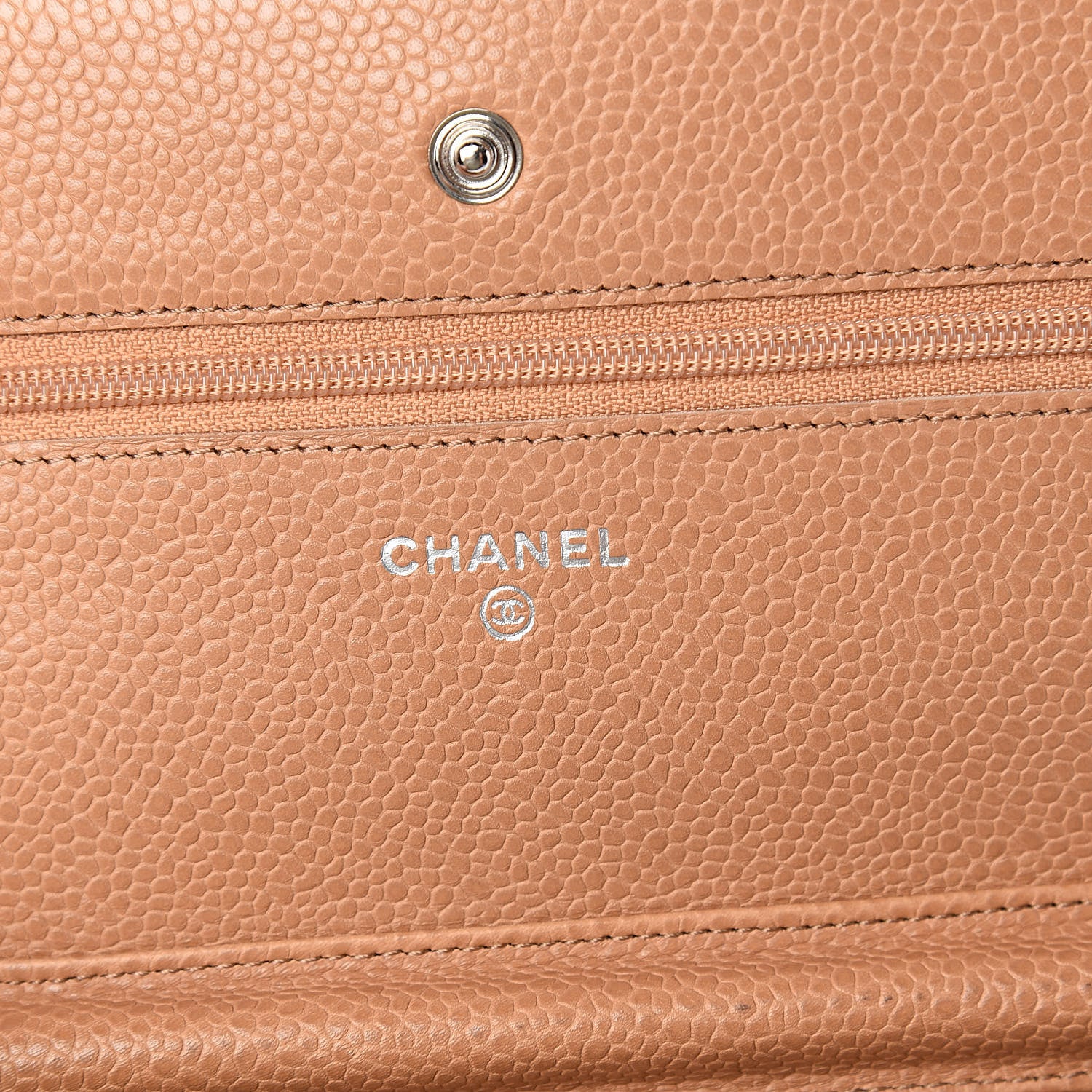 Chanel Caviar Quilted Wallet On Chain WOC Beige 6 of 12