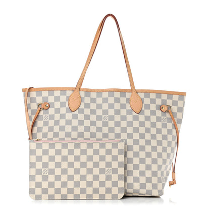 Louis Vuitton Damier Azur Neo Neverfull MM Rose Ballerine 1 of 15