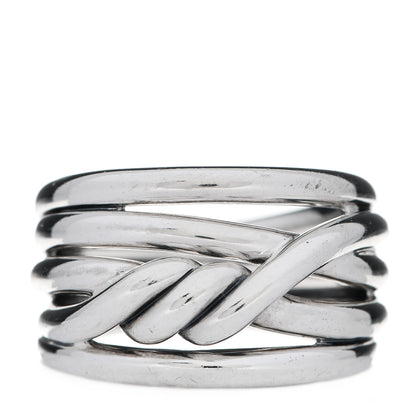 David Yurman Sterling Silver 14mm Continuance Ring 58 8.25 1 of 4