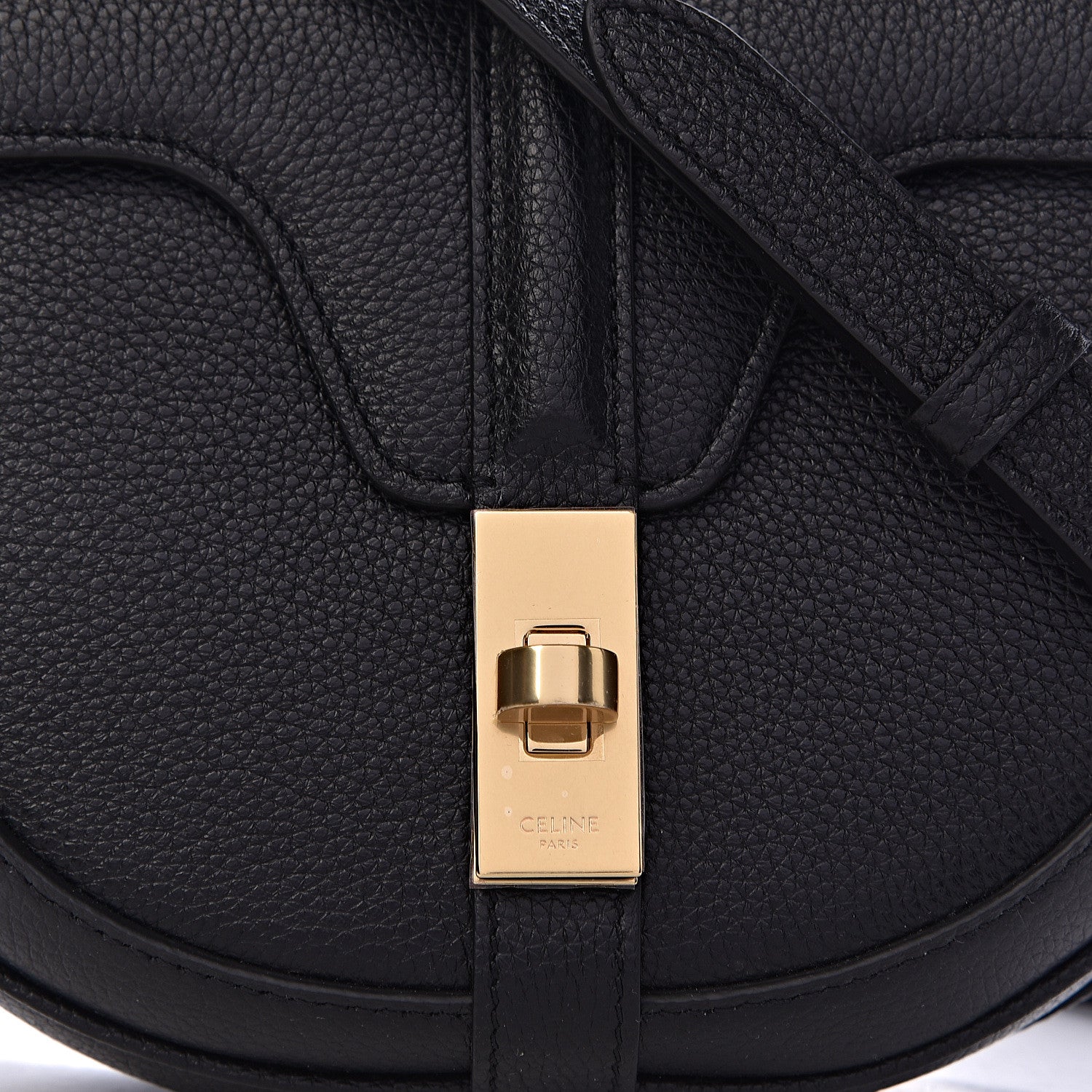 Celine Grained Calfskin Besace Small 16 Black 9 of 11