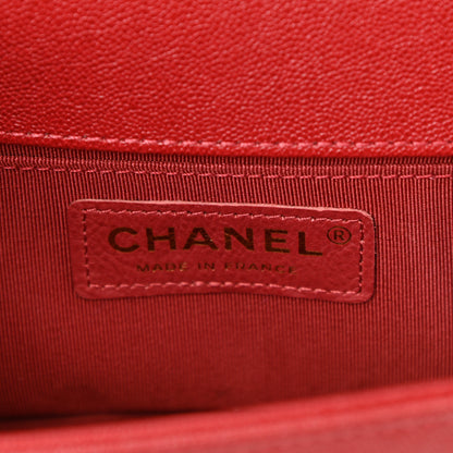 Chanel Caviar Quilted Small Boy Flap Red 6 of 12