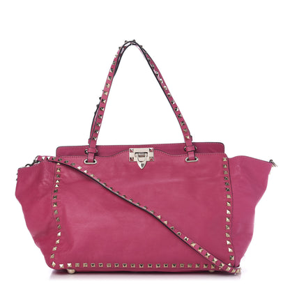 Valentino Garavani Vitello Medium Rockstud Tote Pop Fuxia 1 of 11