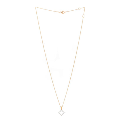 David Yurman 18K Yellow Gold Diamond Cable Collectibles Quatrefoil Pendant Necklace 3 of 5