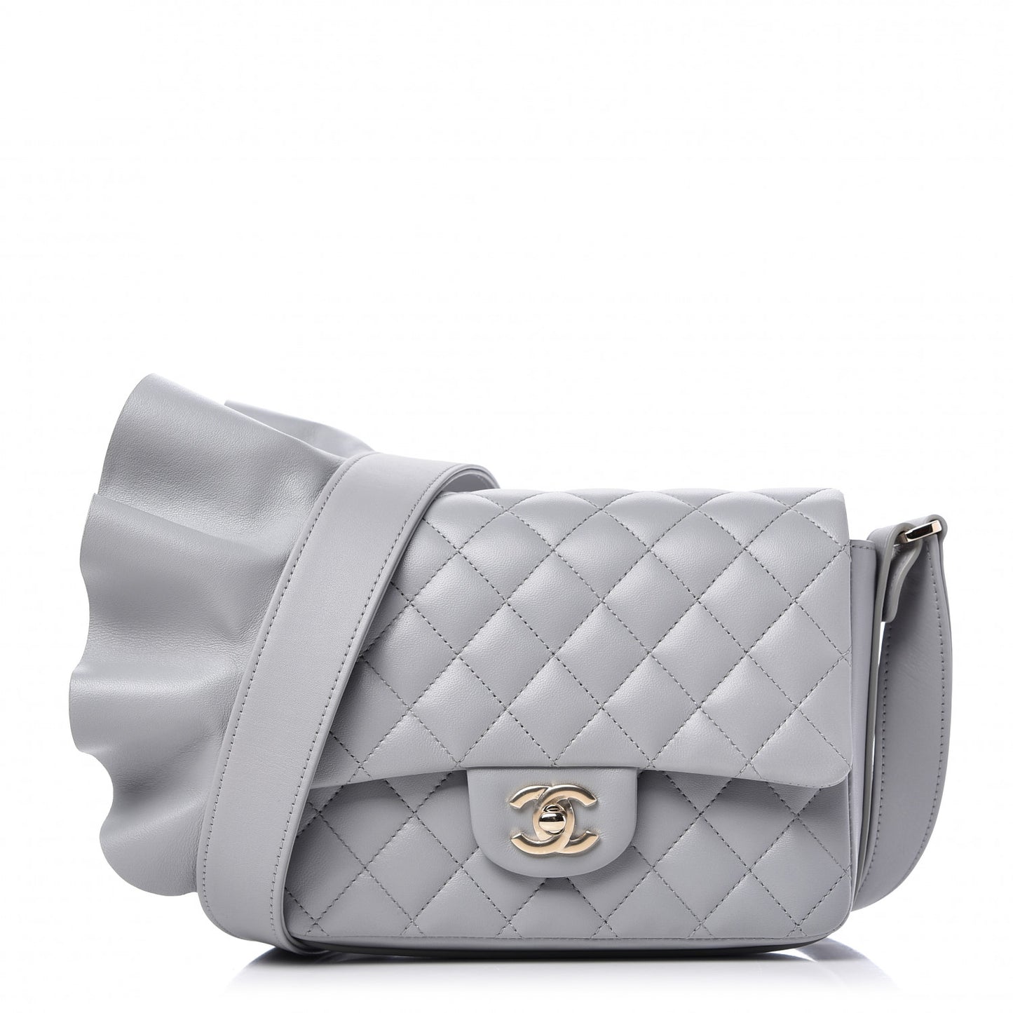 Calfskin Quilted Bolero De Chanel Flap Bag Grey