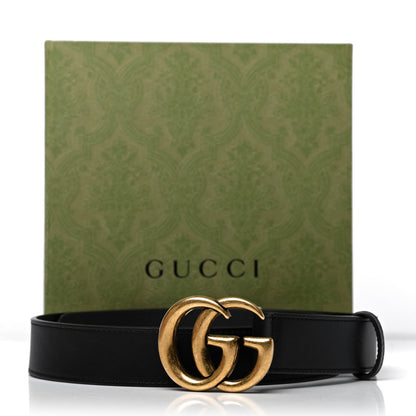 Gucci Calfskin Double G 30mm Belt 80 32 Black 6 of 6