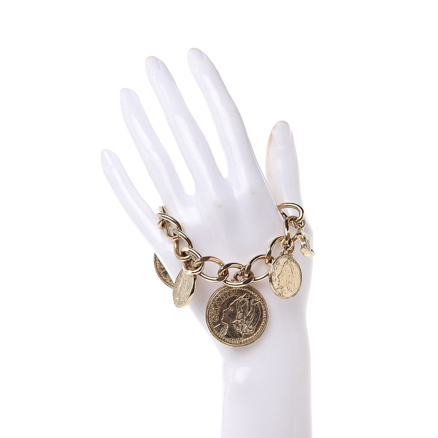 Chanel Medallion Charm Bracelet Gold 2 of 5