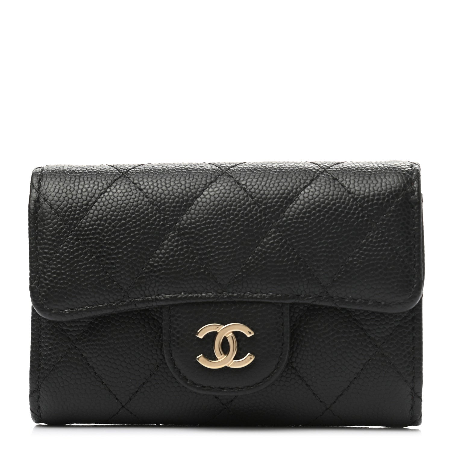 Chanel Caviar Quilted Classic 4 Key Holder Wallet Black 1 of 12