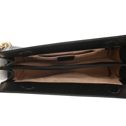 Gucci Calfskin GG Web Small Ophidia Chain Shoulder Bag Black 5 of 8